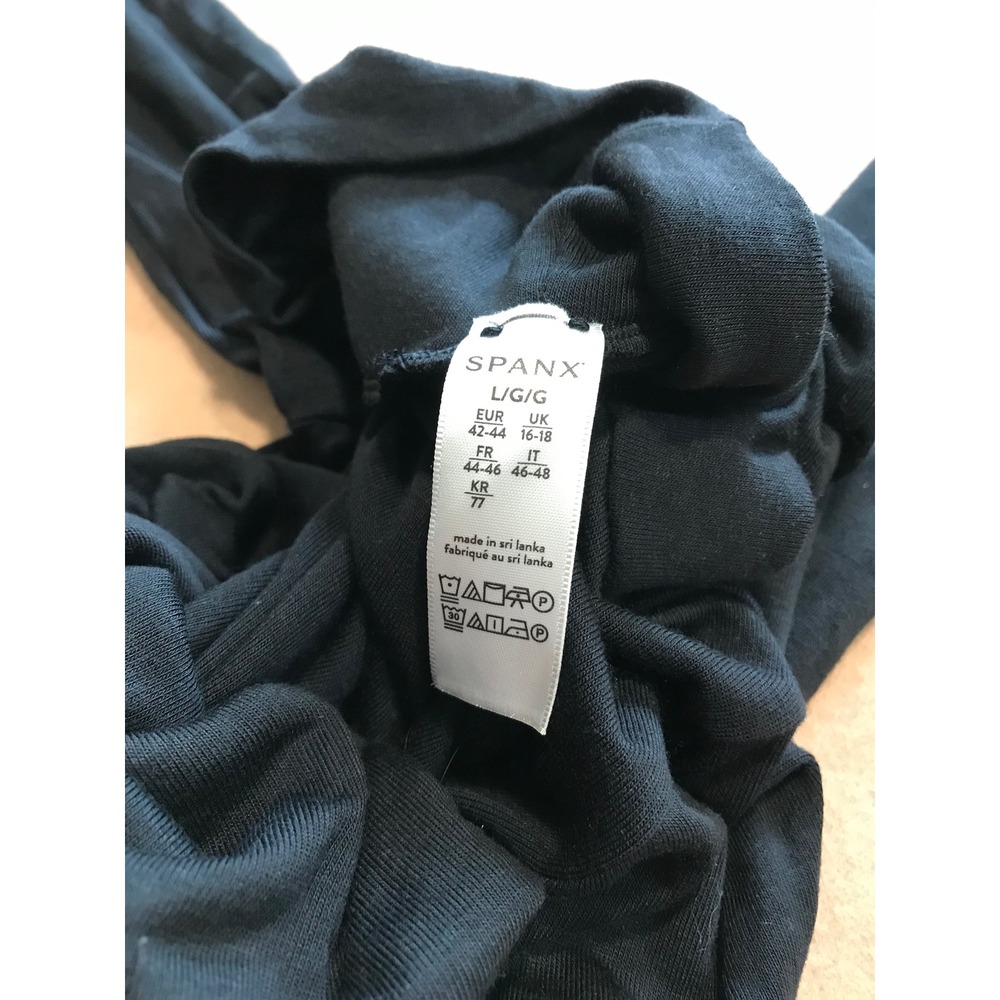 SPANX Black Turtleneck Top L NWT Modal Stretch Quiet Luxury Minimalist - Picture 5 of 9